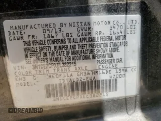 2014 Nissan Note S with VIN 3N1CE2CPXEL382215, listed as a Copart auction lot 55698315 with 156,688 mi miles and Clean Title. Bid and sale history available at DreamBid. Image 12.