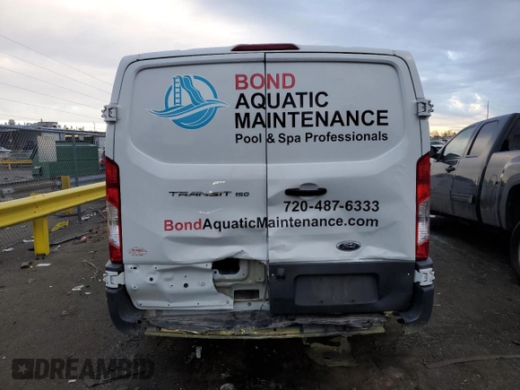 2017 Ford Transit with VIN 1FTYE1YM8HKA16920, listed as a Copart auction lot 43272095 with 99,600 mi miles and Salvage title. Bid and sale history available at DreamBid. Image 6.