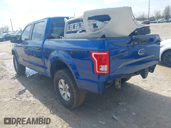 2017 Ford F-150 XL with VIN 1FTEW1EP2HFB87914, listed as a IAAI auction lot 41930611 with 100,281 mi miles. Bid and sale history available at carsss.com. Image 3.