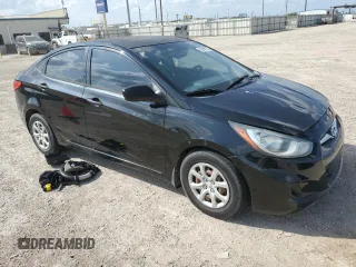 2013 Hyundai Accent GLS with VIN KMHCT4AE3DU394772, listed as a Copart auction lot 53998105 with 130,026 mi miles and Salvage Title. Bid and sale history available at carsss.com. Image 4.