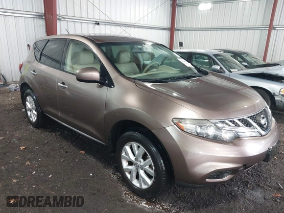 2012 Nissan Murano SV with VIN JN8AZ1MW9CW229619, listed as a IAAI auction lot 41943400 with 124,198 mi miles and . Bid and sale history available at carsss.com. Image 1.