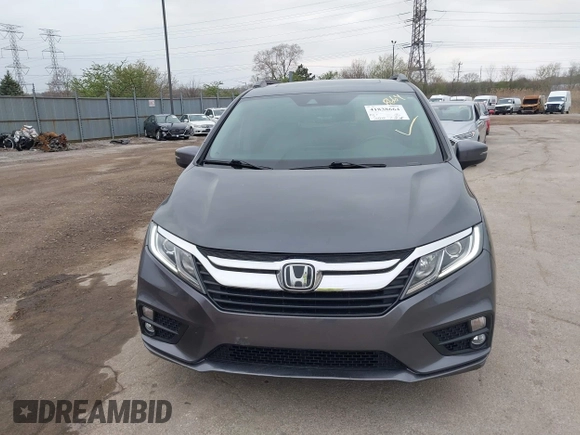 2018 Honda Odyssey EX-L with VIN 5FNRL6H72JB076597, listed as a IAAI auction lot 41838664 with 154,647 mi miles and . Bid and sale history available at DreamBid. Image 12.
