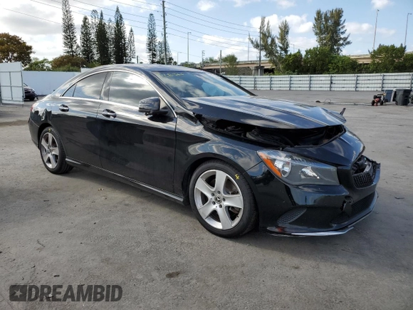 2018 Mercedes-Benz CLA 250 with VIN WDDSJ4GB3JN689255, listed as a Copart auction lot 46703534 with 71,024 mi miles and . Bid and sale history available at DreamBid. Image 4.