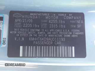 2010 Hyundai Genesis Coupe z VIN KMHHT6KD9AU011193, wystawiony jako IAAI lot #41711921 z przebiegiem 116 446 mil mil oraz . Historia ofert i sprzedaży dostępna na DreamBid. Obrazek 9.