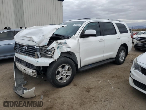 2018 Toyota Sequoia SR5 with VIN 5TDBY5G13JS165133, listed as a Copart auction lot 45189315 with 0 mi miles and Salvage Title. Bid and sale history available at carsss.com. Image 1.