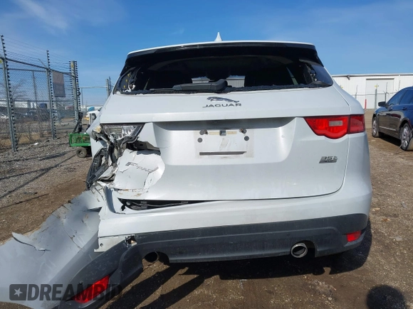 2017 Jaguar F-Pace 35t R-Sport with VIN SADCL2BVXHA063738, listed as a IAAI auction lot 41824648 with 112,449 mi miles and . Bid and sale history available at DreamBid. Image 16.