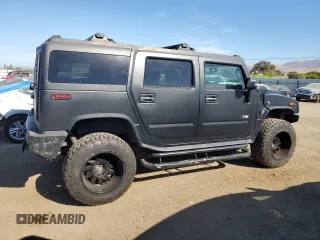 2006 Hummer H2 with VIN 5GRGN23U96H101430, listed as a Copart auction lot 75453514 with 168,958 mi miles and Salvage Title. Bid and sale history available at carsss.com. Image 3.