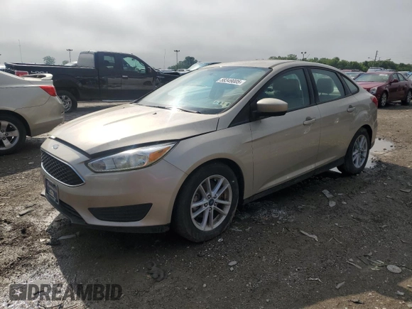 2018 Ford Focus SE with VIN 1FADP3F2XJL219643, listed as a Copart auction lot 58349005 with 40,288 mi miles and Salvage title. Bid and sale history available at DreamBid. Image 1.