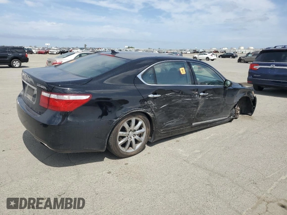 2009 Lexus LS 460 L with VIN JTHGL46F195035279, listed as a Copart auction lot 53341285 with Not provided miles and Salvage title. Bid and sale history available at DreamBid. Image 3.