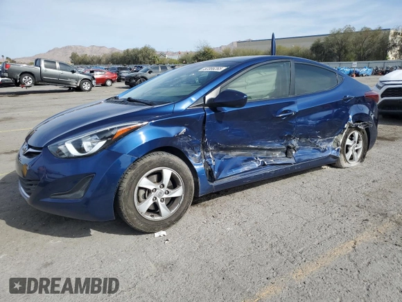 2015 Hyundai Elantra SE with VIN 5NPDH4AE0FH583712, listed as a Copart auction lot 52386265 with Not Provided miles and Salvage Title. Bid and sale history available at DreamBid. Image 1.