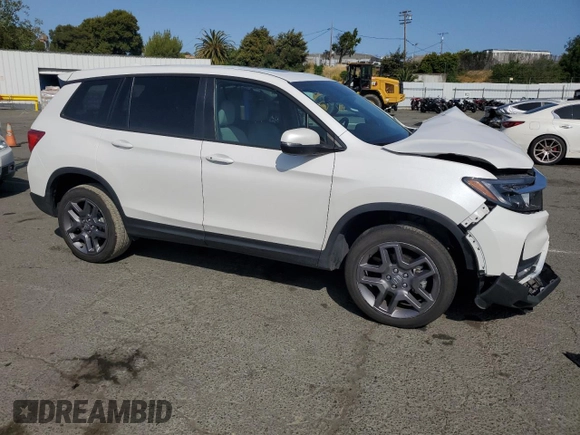 2023 Honda Passport EX-L with VIN 5FNYF8H58PB014241, listed as a Copart auction lot 55176105 with 16,672 mi miles and Salvage title. Bid and sale history available at DreamBid. Image 4.