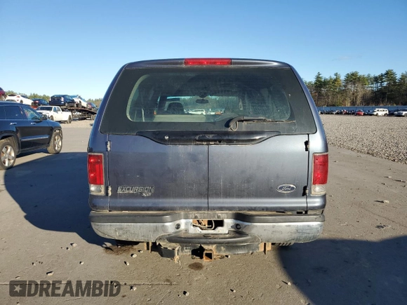 2002 Ford Excursion XLT with VIN 1FMNU41S72EA14478, listed as a Copart auction lot 78355124 with 229,424 mi miles and Salvage Title. Bid and sale history available at DreamBid. Image 6.