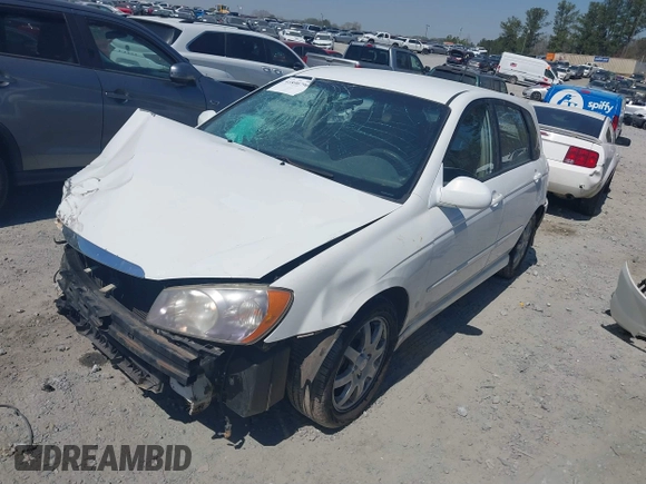 2006 Kia Spectra with VIN KNAFE162765318099, listed as a IAAI auction lot 41890796 with 241,431 mi miles. Bid and sale history available at carsss.com. Image 17.