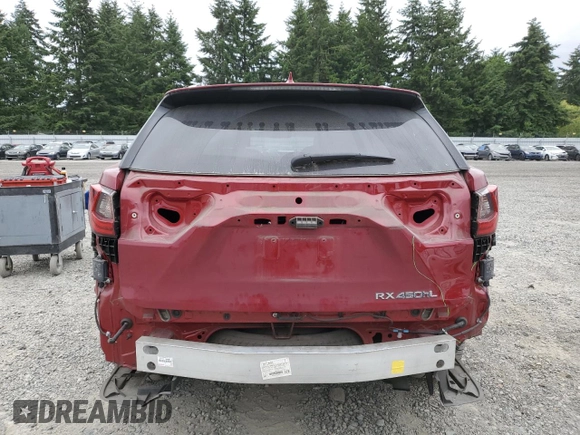 2018 Lexus RX 450hL Premium with VIN JTJDGKCA5J2002701, listed as a Copart auction lot 60258935 with 73,437 mi miles and Salvage title. Bid and sale history available at DreamBid. Image 6.
