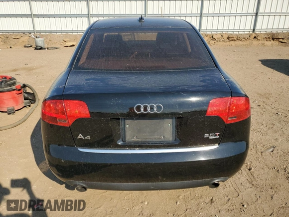 2006 Audi A4 2.0T z VIN WAUDF78E06A186339, wystawiony jako Copart lot #73896364 z przebiegiem Nie podano mil oraz Szkoda całkowita • Salvage title. Historia ofert i sprzedaży dostępna na DreamBid. Obrazek 6.