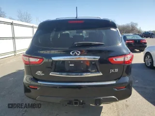 2013 Infiniti JX35 with VIN 5N1AL0MM0DC332268, listed as a Copart auction lot 48032795 with 150,219 mi miles and Salvage Title. Bid and sale history available at DreamBid. Image 6.