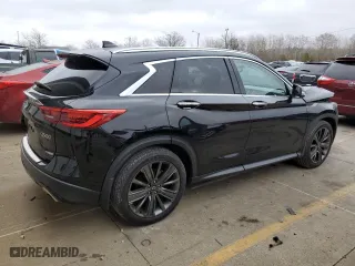 2020 Infiniti QX50 ESSENTIAL with VIN 3PCAJ5M36LF111144, listed as a Copart auction lot 81605384 with 32,332 mi miles and Non Repairable. Bid and sale history available at carsss.com. Image 3.