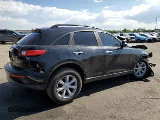 2005 Infiniti FX with VIN JNRAS08W25X212257, listed as a Copart auction lot 60644445 with 209,008 mi miles and Salvage title. Bid and sale history available at DreamBid. Image 3.
