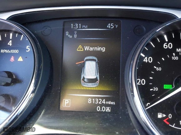 2016 Nissan Rogue SV with VIN 5N1AT2MV0GC770510, listed as a IAAI auction lot 41633428 with 81324 miles. Bid and sale history available at carsss.com. Image 15.