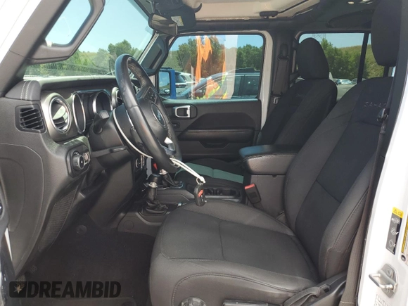 2020 Jeep Wrangler Unlimited Sahara with VIN 1C4HJXEN0LW161222, listed as a Copart auction lot 63681485 with 80,957 mi miles and Salvage title. Bid and sale history available at DreamBid. Image 7.