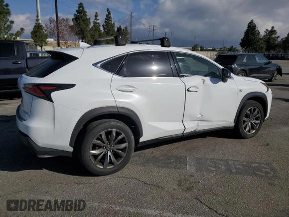 2016 Lexus NX 200t with VIN JTJYARBZ2G2046702, listed as a Copart auction lot 51522885 with 155,410 mi miles and Salvage Title. Bid and sale history available at carsss.com. Image 3.