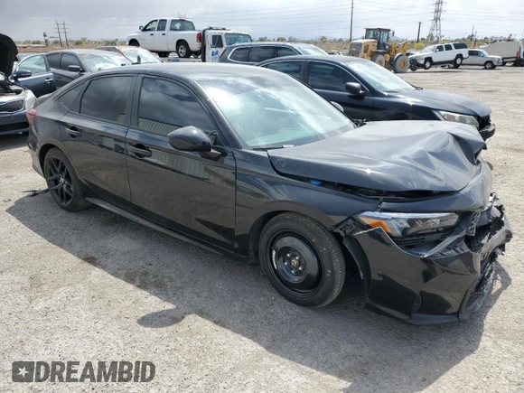 2025 Honda Civic Sport with VIN 2HGFE2F50SH522864, listed as a Copart auction lot 55648945 with Not provided miles and Salvage title. Bid and sale history available at DreamBid. Image 4.
