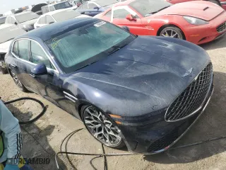 2024 Genesis G90 e-SC with VIN KMTFC4SD3RU042811, listed as a Copart auction lot 76003614 with 0 mi miles and Salvage Title. Bid and sale history available at carsss.com. Image 4.