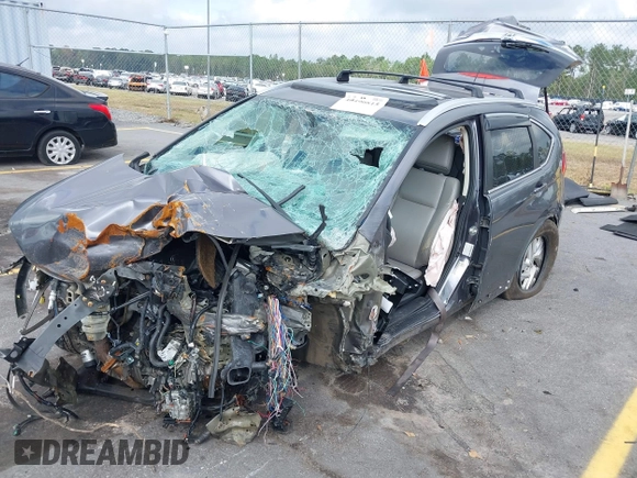 2015 Honda CR-V EX-L with VIN 2HKRM4H73FH606201, listed as a IAAI auction lot 40490815 with 24,219 mi miles and . Bid and sale history available at carsss.com. Image 2.