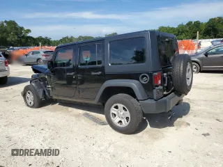 2018 Jeep Wrangler Unlimited Sport with VIN 1C4BJWDG5JL822969, listed as a Copart auction lot 61240135 with 80,276 mi miles and Salvage title. Bid and sale history available at DreamBid. Image 2.
