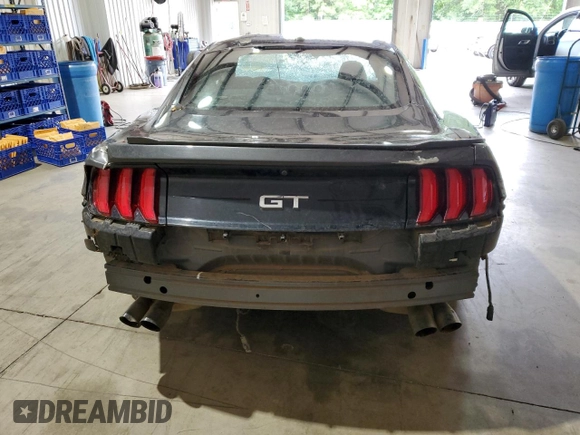2019 Ford Mustang GT with VIN 1FA6P8CF3K5173835, listed as a Copart auction lot 56411435 with 57,162 mi miles and Salvage title. Bid and sale history available at DreamBid. Image 6.