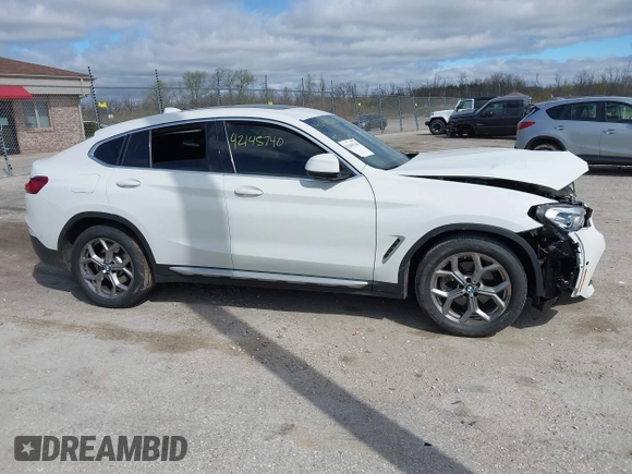 2021 BMW X4 xDrive30i with VIN 5UX2V1C03M9F12611, listed as a IAAI auction lot 42145740 with 60,417 mi miles and . Bid and sale history available at DreamBid. Image 13.