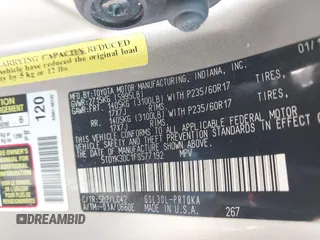 2015 Toyota Sienna XLE с VIN 5TDYK3DC1FS577192, выставлен на аукционе IAAI как лот 41823635 с пробегом 84 858 миль миль и . История ставок и продаж доступна на DreamBid. Изображение 9.