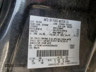 2004 Ford F-150 XLT with VIN 1FTPW14594KD06455, listed as a Copart auction lot 49157825 with 104,542 mi miles and Salvage Title. Bid and sale history available at carsss.com. Image 14.
