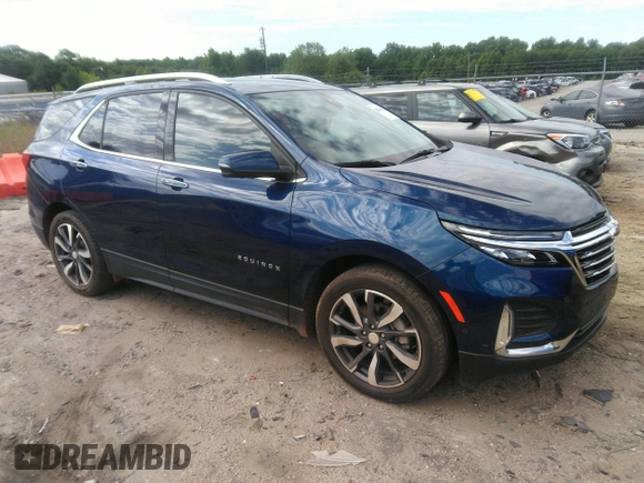 2022 Chevrolet Equinox Premier z VIN 3GNAXNEV1NS182042, wystawiony jako IAAI lot #42340232 z przebiegiem 26 052 mil mil oraz . Historia ofert i sprzedaży dostępna na DreamBid. Obrazek 1.