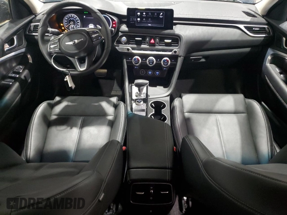 2023 Genesis G70 2.0T with VIN KMTG34TA5PU126988, listed as a Copart auction lot 73927763 with 7,649 mi miles and Clean Title. Bid and sale history available at DreamBid. Image 8.