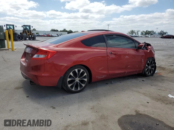 2013 Honda Civic Si with VIN 2HGFG4A53DH705255, listed as a Copart auction lot 55443595 with 107,851 mi miles and Salvage title. Bid and sale history available at DreamBid. Image 3.