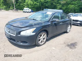 2012 Nissan Maxima SV with VIN 1N4AA5AP1CC863991, listed as a IAAI auction lot 42402290 with 189,116 mi miles and . Bid and sale history available at DreamBid. Image 2.
