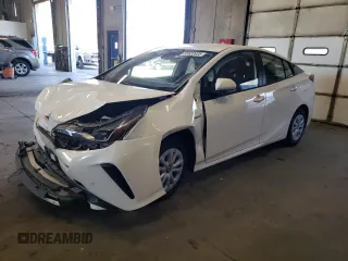 2021 Toyota Prius L Eco z VIN JTDKAMFU3M3145383, wystawiony jako Copart lot #55928935 z przebiegiem 80 066 mil mil oraz Szkoda całkowita • Salvage title. Historia ofert i sprzedaży dostępna na DreamBid. Obrazek 1.