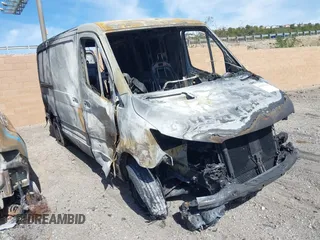2021 Mercedes-Benz Sprinter Cargo with VIN W1Y4EBHY7MT073732, listed as a IAAI auction lot 41611226 with Not Provided miles. Bid and sale history available at carsss.com. Image 1.