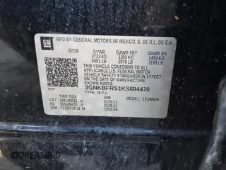 2019 Chevrolet Blazer Premier with VIN 3GNKBFRS1KS694470, listed as a Copart auction lot 84202244 with 56,069 mi miles and Salvage title. Bid and sale history available at DreamBid. Image 15.