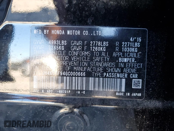 2016 Acura RLX Advance z VIN JH4KC1F94GC000666, wystawiony jako Copart lot #86443524 z przebiegiem 123 236 mil mil oraz Szkoda całkowita • Salvage title. Historia ofert i sprzedaży dostępna na DreamBid. Obrazek 15.