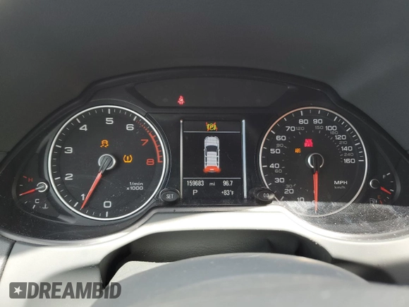 2014 Audi Q5 Premium Plus with VIN WA1LFAFP7EA052338, listed as a Copart auction lot 61602755 with 159,683 mi miles and Clean title. Bid and sale history available at DreamBid. Image 9.