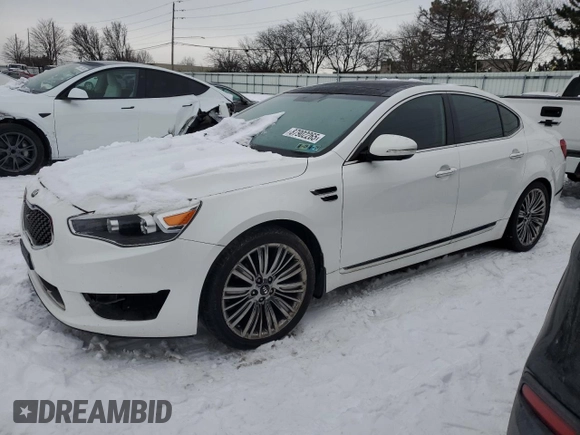 2016 Kia Cadenza Premium with VIN KNALN4D78G5208098, listed as a Copart auction lot 87902265 with 0 mi miles and Clean Title. Bid and sale history available at carsss.com. Image 1.