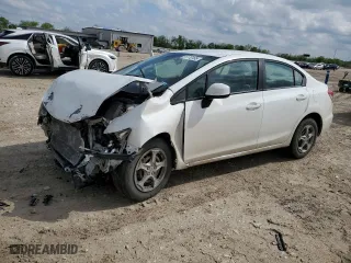 2013 Honda Civic Sdn LX with VIN 19XFB2F56DE248981, listed as a Copart auction lot 51170165 with 117,689 mi miles and Salvage Title. Bid and sale history available at carsss.com. Image 1.