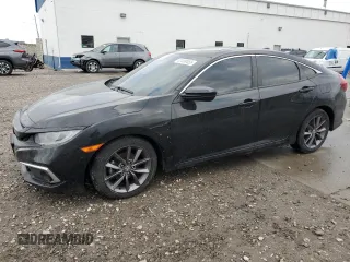 2021 Honda Civic Sedan EX with VIN 19XFC1F3XME001792, listed as a Copart auction lot 47499455 with 55,902 mi miles and Salvage Title. Bid and sale history available at carsss.com. Image 1.