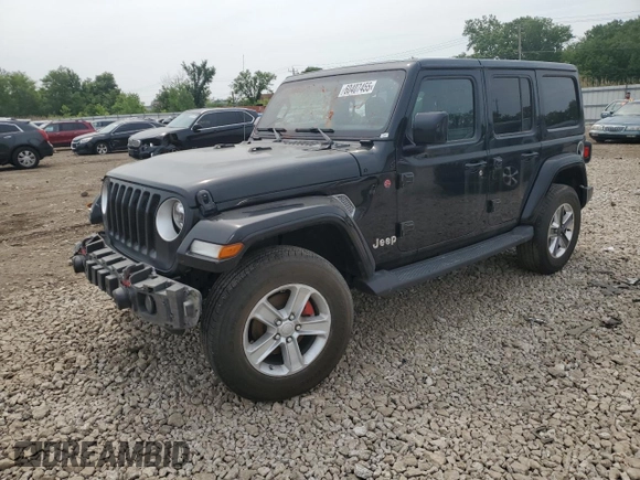 2019 Jeep Wrangler Unlimited Sport S z VIN 1C4HJXDN3KW636412, wystawiony jako Copart lot #60407455 z przebiegiem 53 836 mil mil oraz Szkoda całkowita • Salvage title. Historia ofert i sprzedaży dostępna na DreamBid. Obrazek 1.