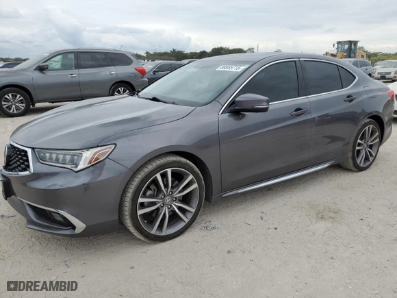 2019 Acura TLX w/Advance Pkg with VIN 19UUB3F86KA001145, listed as a Copart auction lot 88885715 with 97,184 mi miles and Salvage Title. Bid and sale history available at carsss.com. Image 1.
