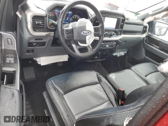 2021 Ford F-150 XL with VIN 1FTMF1E56MKE11052, listed as a Copart auction lot 46273985 with 31,100 mi miles and Salvage title. Bid and sale history available at DreamBid. Image 8.