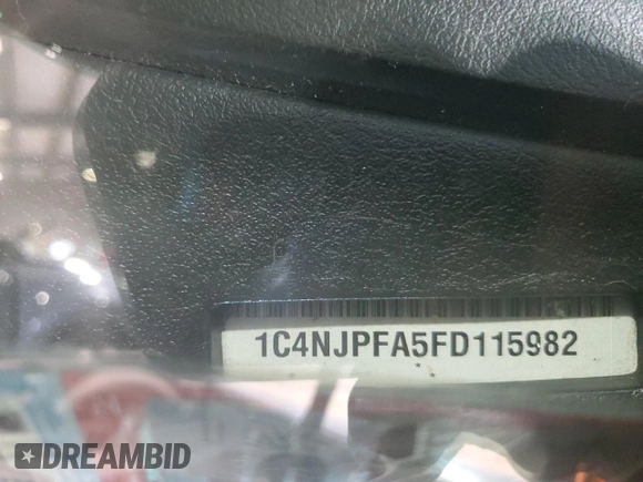 2015 Jeep Patriot High Altitude с VIN 1C4NJPFA5FD115982, выставлен на аукционе Copart как лот 55538215 с пробегом 79 674 миль миль и Списание • Salvage title. История ставок и продаж доступна на DreamBid. Изображение 12.