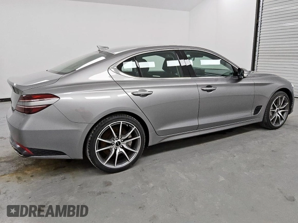 2025 Genesis G70 2.5T with VIN KMTG34SC2SU151097, listed as a Copart auction lot 60698895 with 10,345 mi miles and Clean title. Bid and sale history available at DreamBid. Image 3.